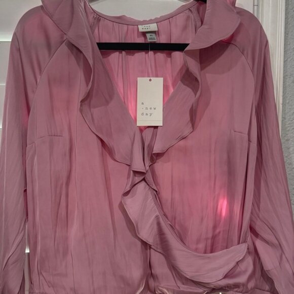 a new day Pink Ruffled Blouse - Picture 4 of 7